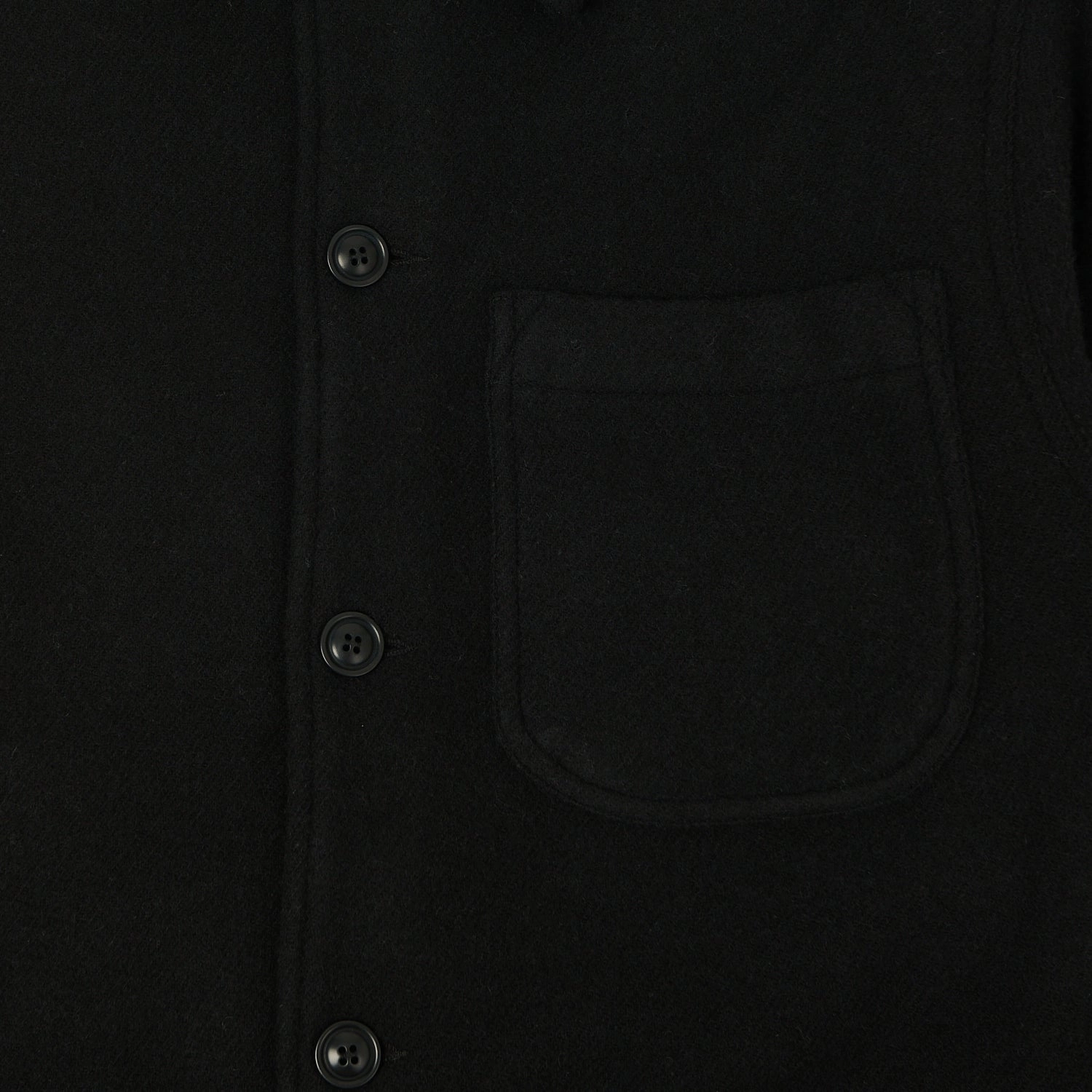 Merz b. Schwanen 'Good Basics' Wool Work Jacket - Deep Black Thermo Regulating Fabric Hypoallergenic Lining