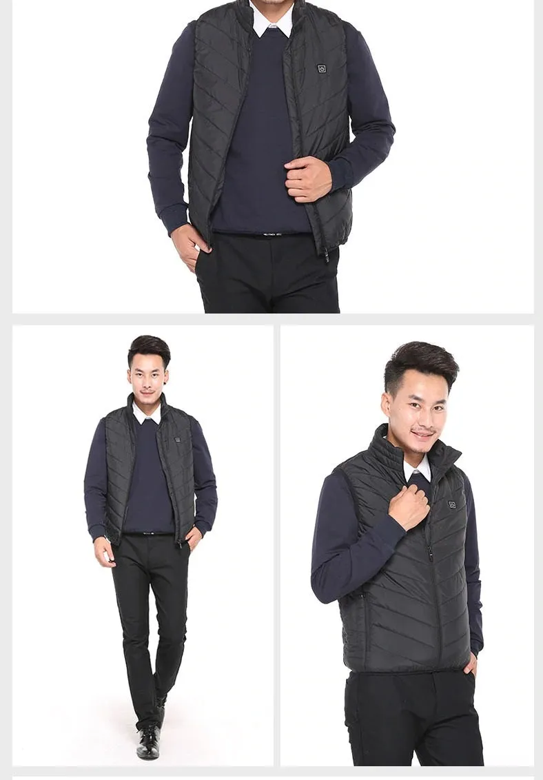USB Electric Heated Jacket Rechargable Heated Jacket Intelligent  Warming Jacket