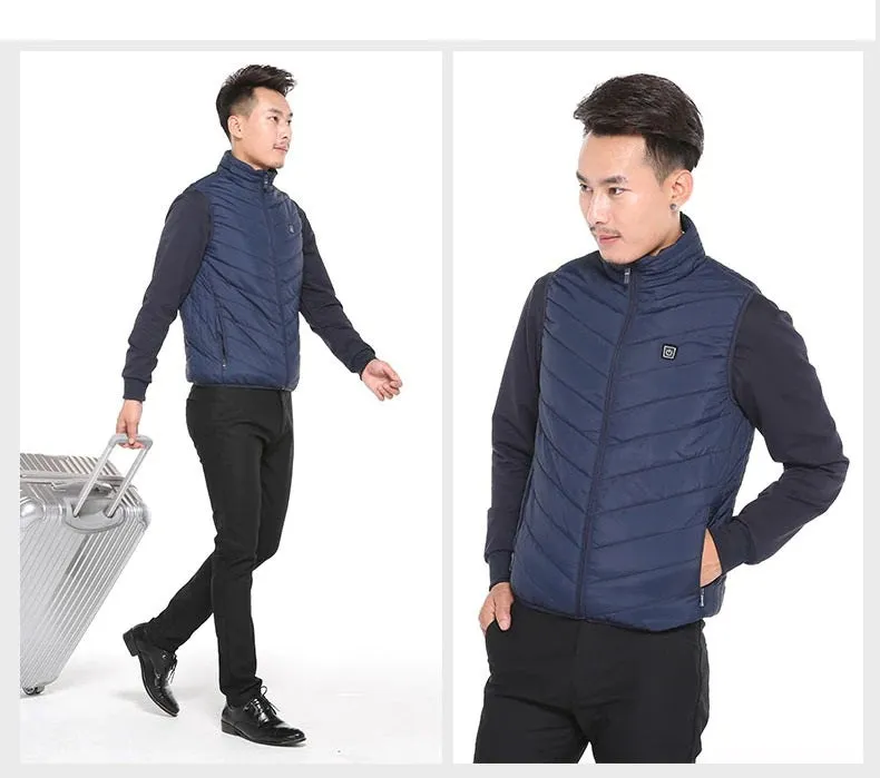 USB Electric Heated Jacket Rechargable Heated Jacket Intelligent  Warming Jacket