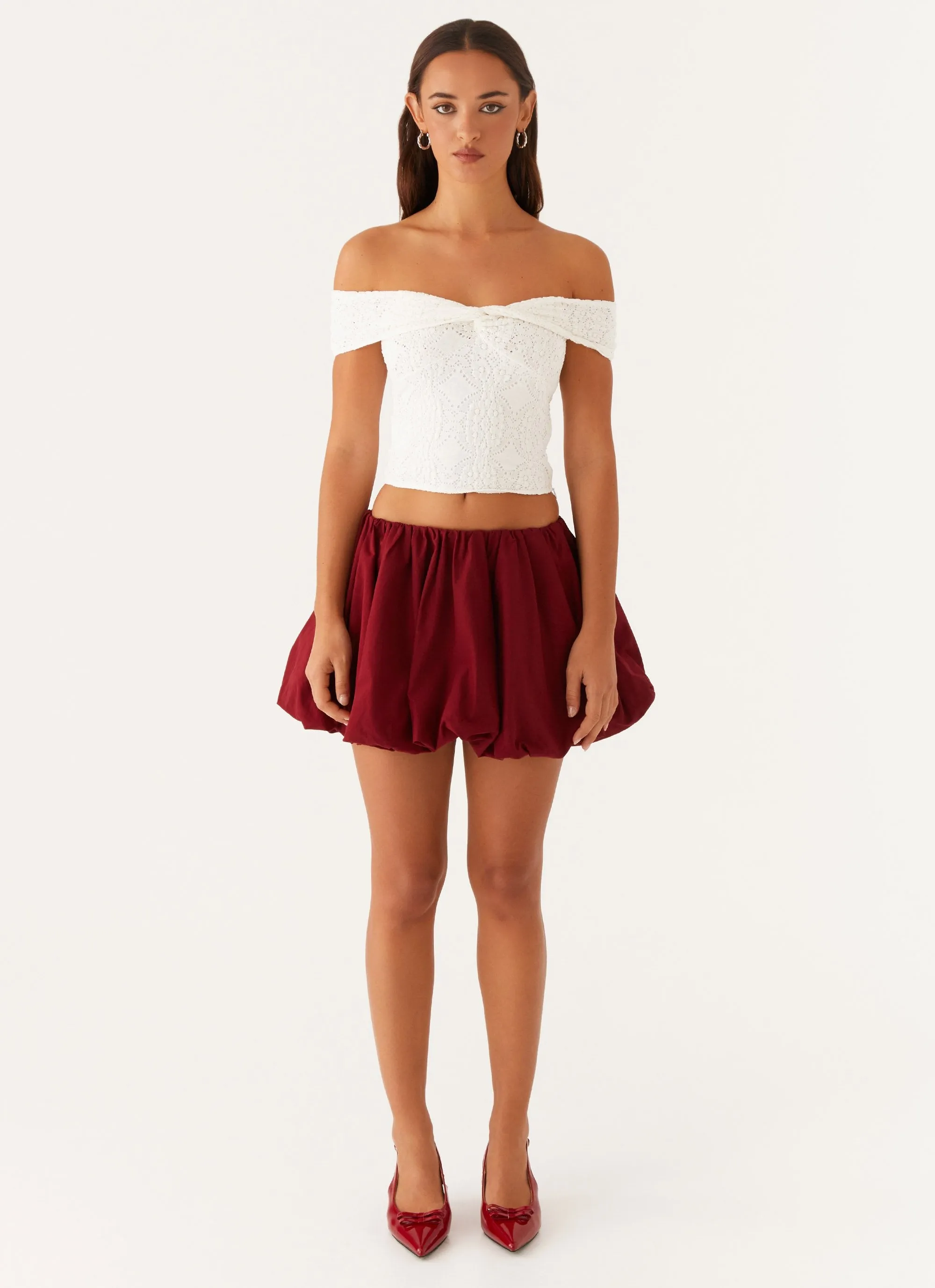 Meryll Twist Top - White Tear Resistant Fiber Blend