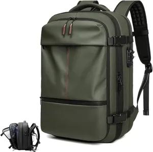 Velouette Mochila De Viaje, Veloussette Prestige Compression System, 60l Expandable Backpack With Vacuum Compression (Green)