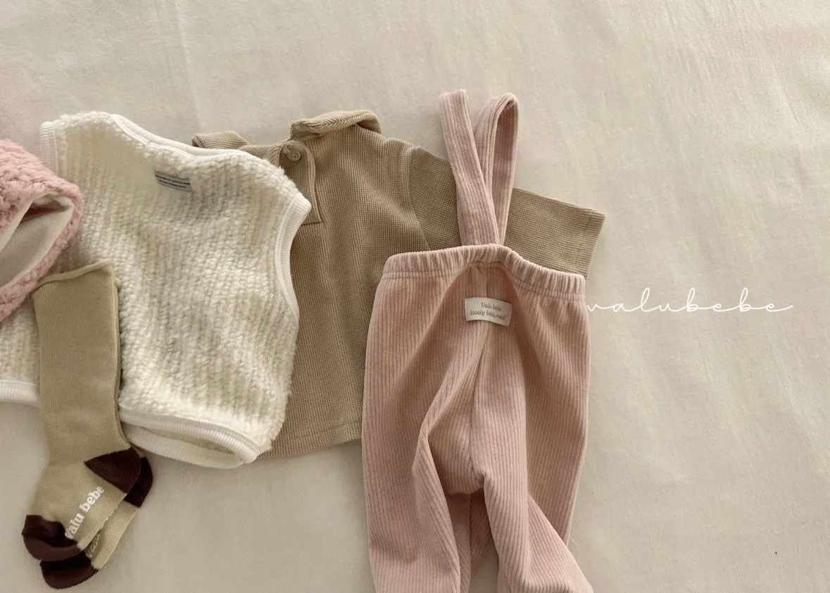 velour suspender pants