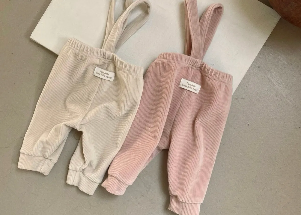 velour suspender pants