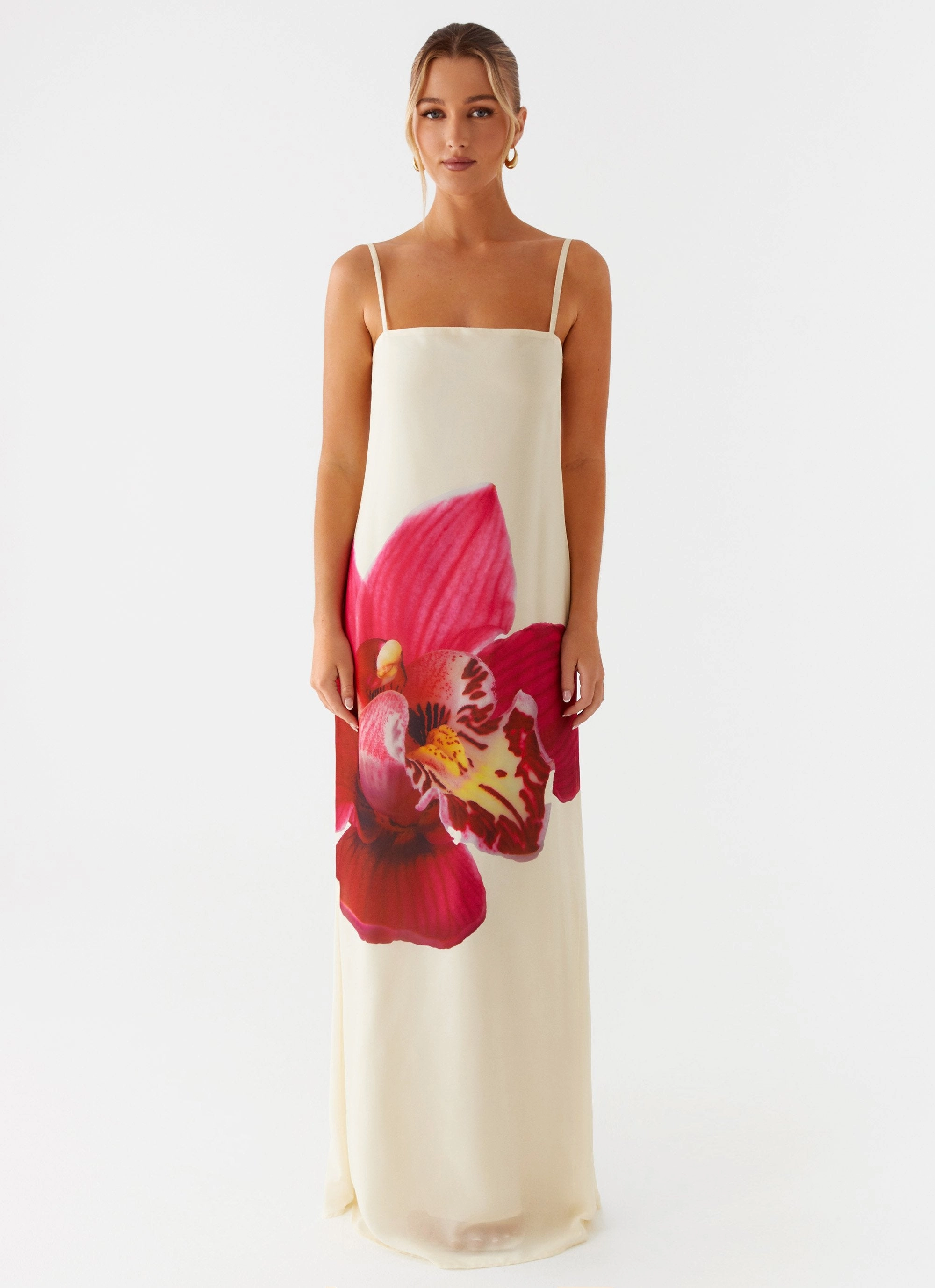 Clean Texture Affirmation Maxi Dress - Yellow