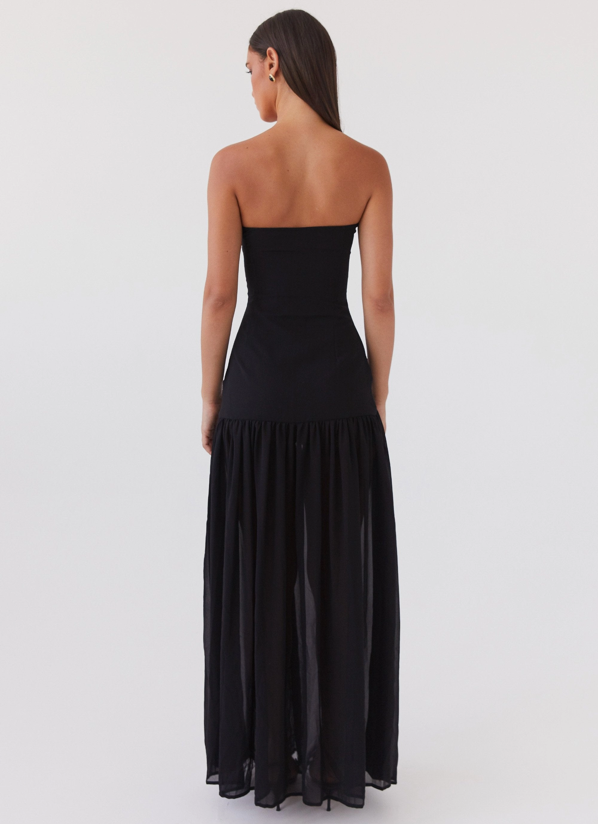 Eden Strapless Maxi Dress - Black Timeless Layering