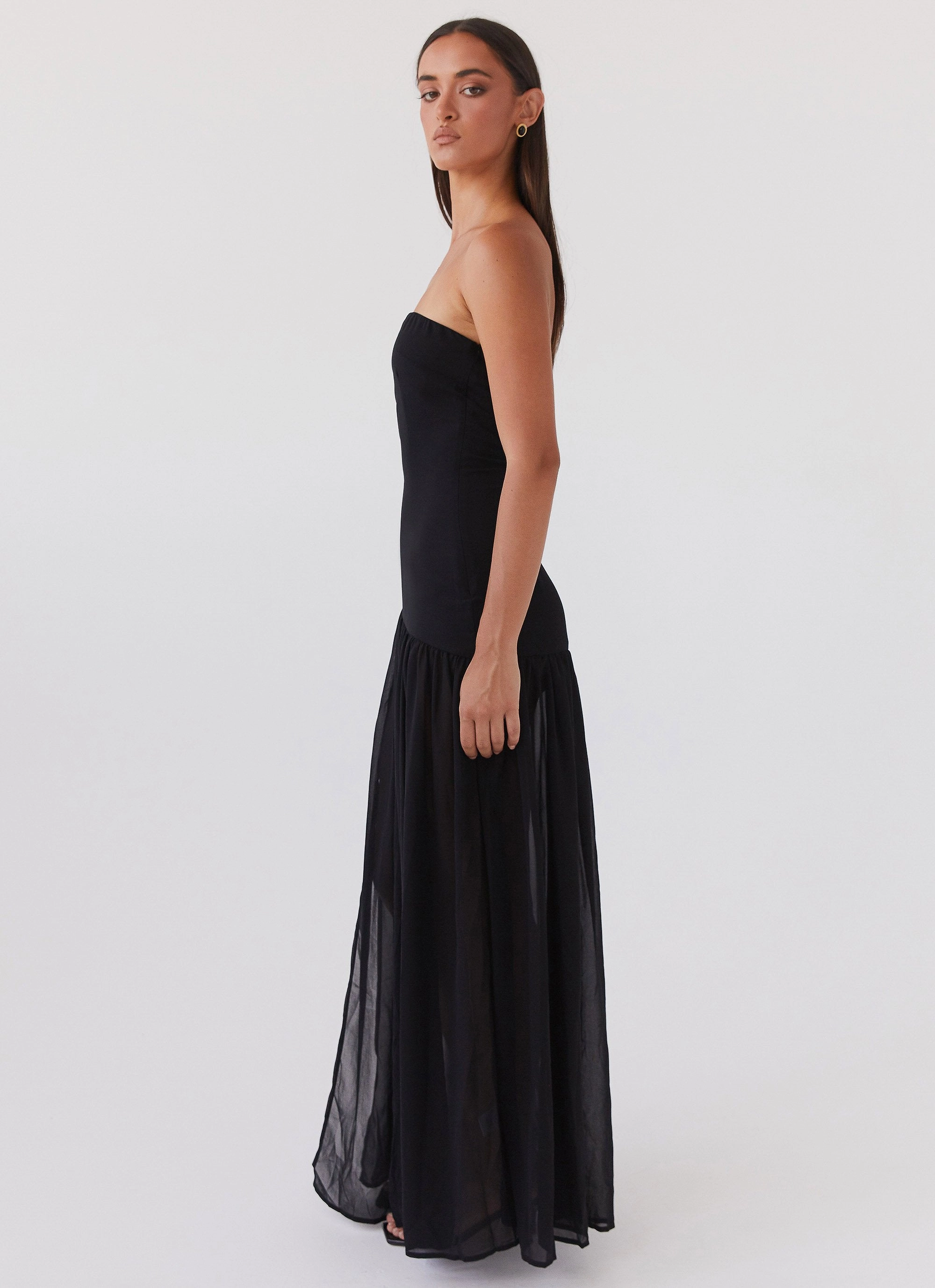Stylish Mood spring fashion Eden Strapless Maxi Dress - Black