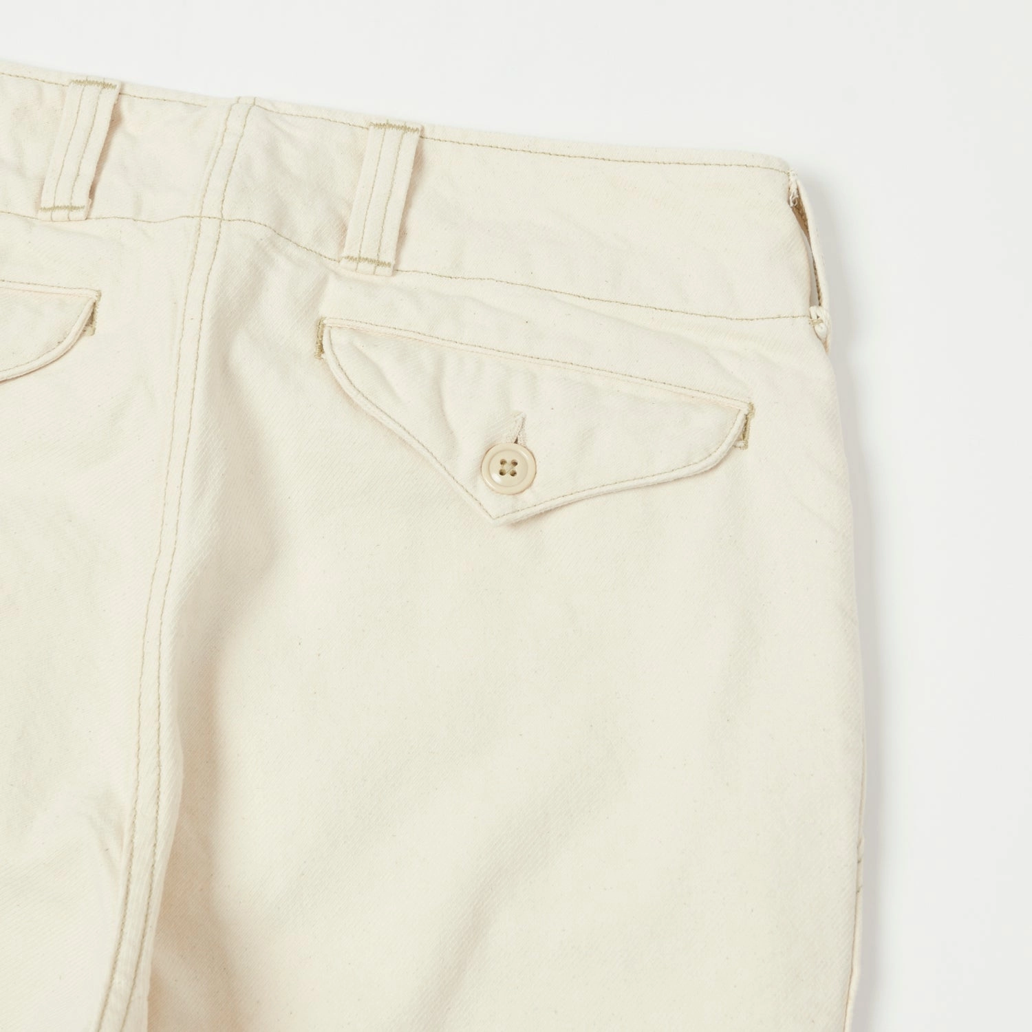 Freewheelers & Co Aviators Trouser - Yarn-Dyed Raw White Anti Pilling Day Wear