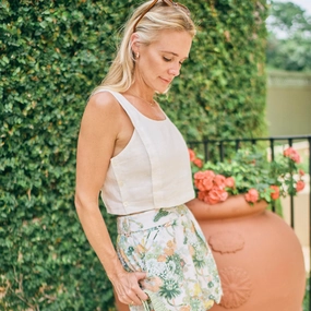 Windproof coating AntiStaticFinish MASON'S DAUGHTER | Sophia Top, Ivory