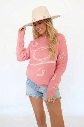 Durable Binding Cowgirl Sweater- Final Sale