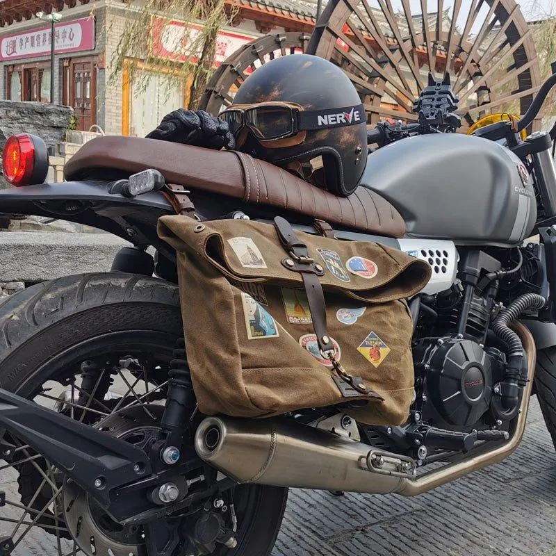 Vintage Canvas Messenger Bag Laptop and Motobags
