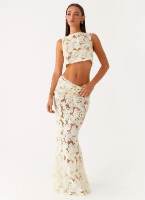 Fiorella Floret Maxi Skirt - Yellow Sustainable Trendy Outfit