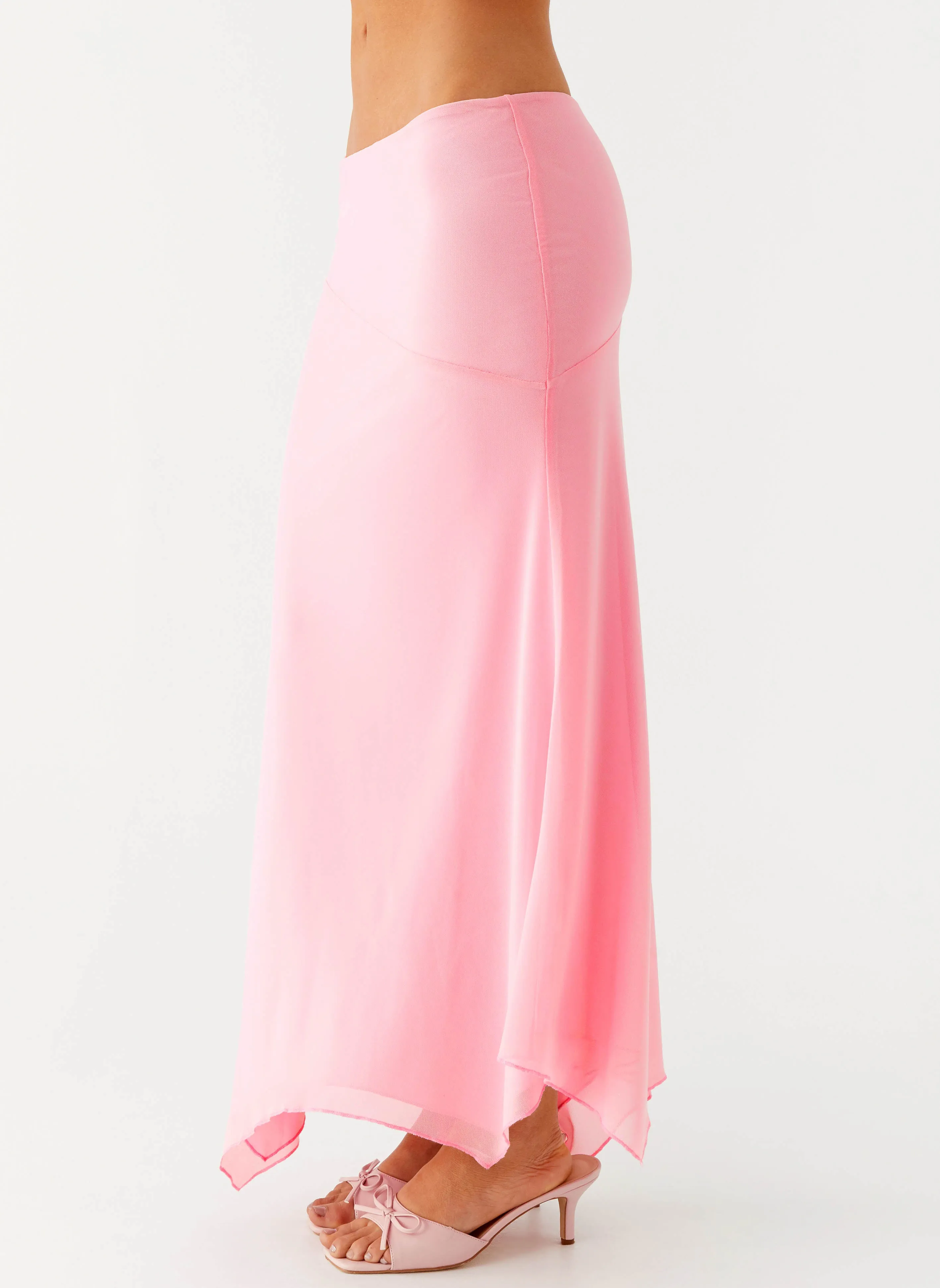 Kerrie Hanky Midi Skirt - Baby Pink Easy Motion