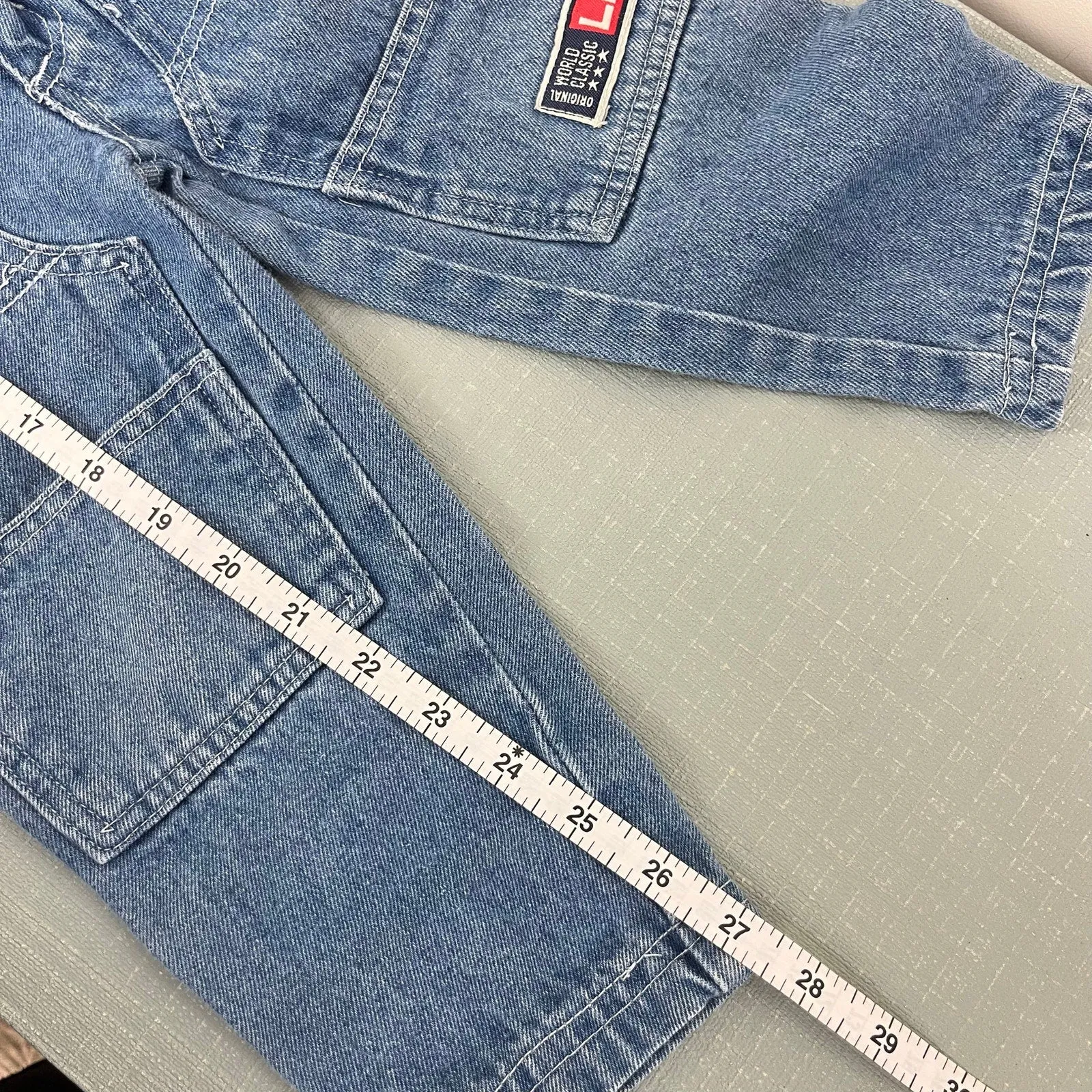 Vintage Little Rebels Blue Jean Suspender Pants 2T