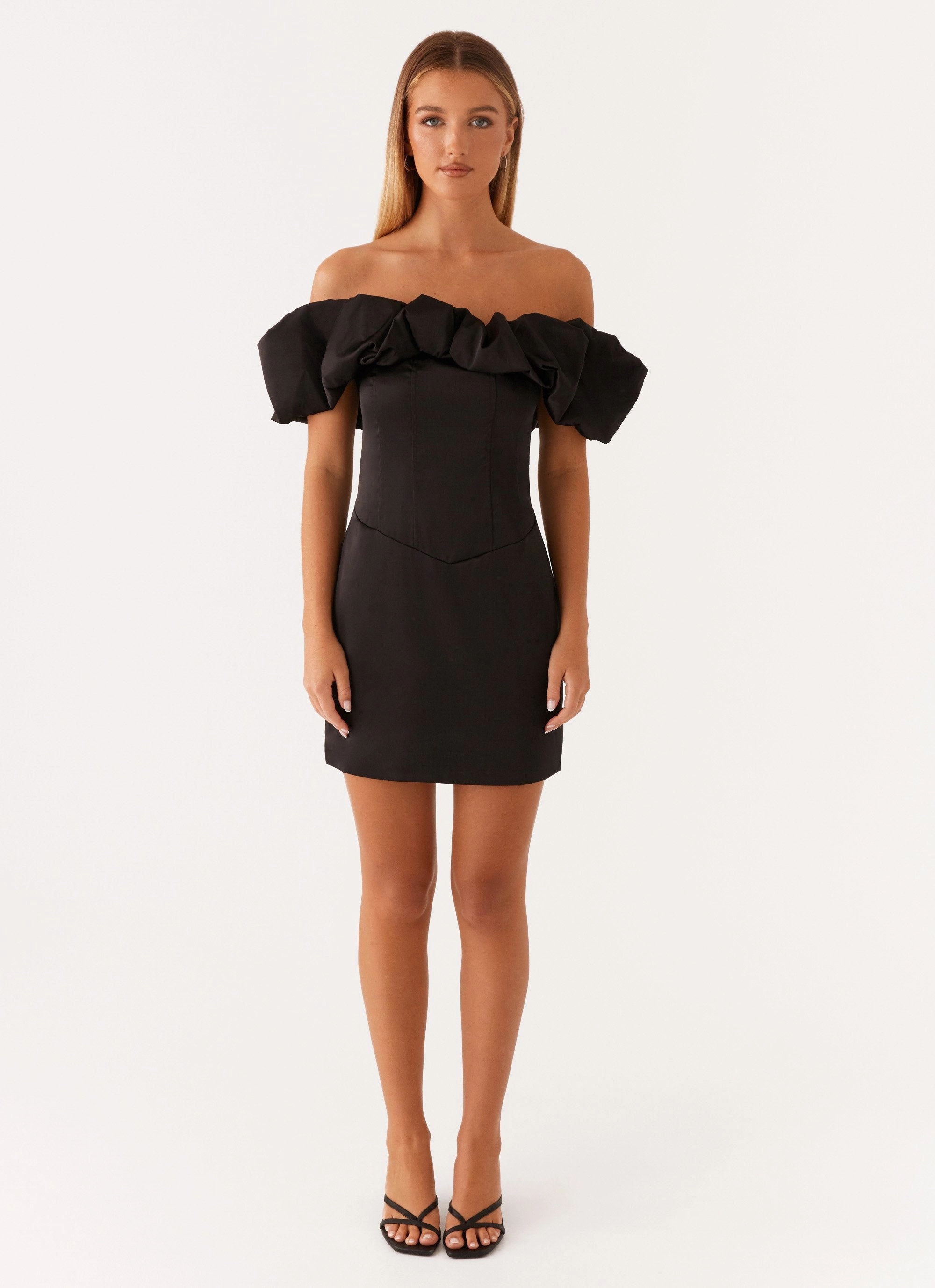 Tailored-fit Belted-Style Read My Mind Mini Dress - Black
