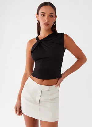 Vouge Low Rise Mini Skirt - Grey Side Pockets Built In Shorts