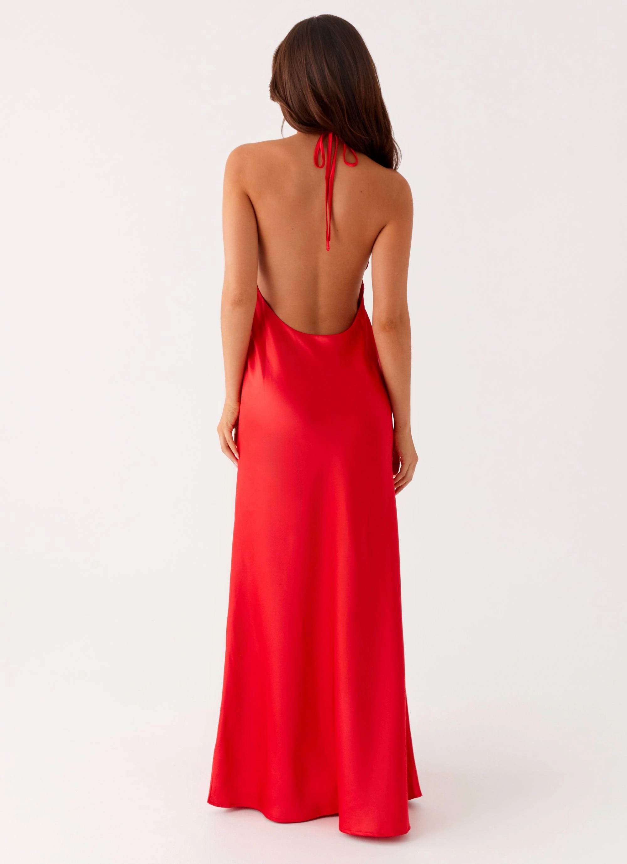 Relaxed Fit Design Idol Maxi Dress - Red