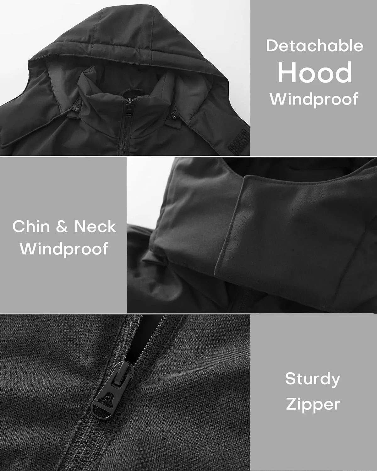 wantdo Boys Winter Coat Waterproof windbreaker Snow Ski Jacket Warm Thick Rain Jacket Kids Coats with Removable Hood