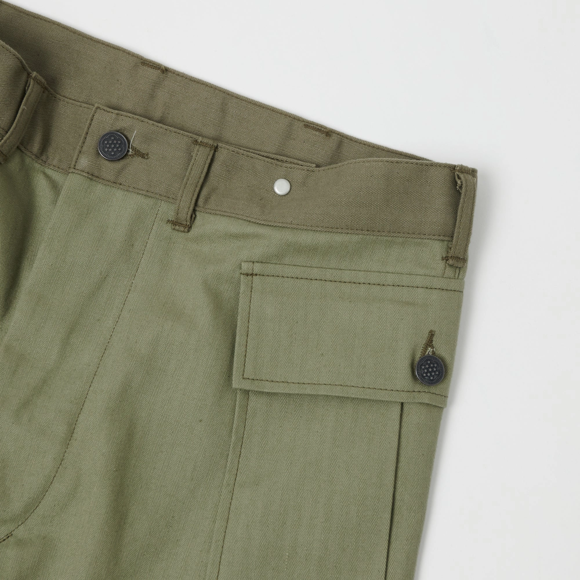 Warehouse & Co 1098 U.S. Army Herringbone Twill Pant - Olive Drab Comfort Fit Wear Cozy Casual