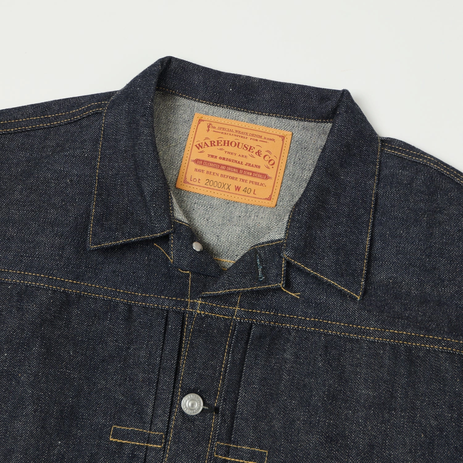 Warehouse & Co 2000XX 'Dead Stock Blue' Type I Denim Jacket - Raw Minimalist Aesthetic Teflon coating