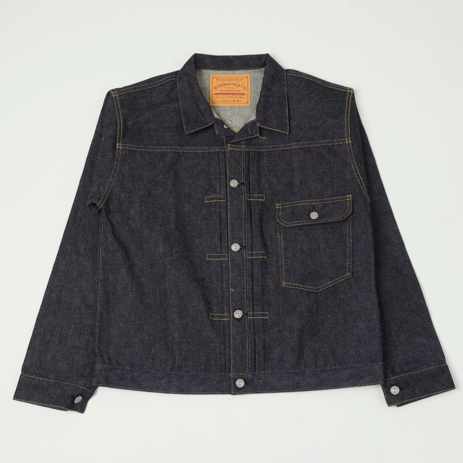 Long Length Warehouse & Co 2000XX 'Dead Stock Blue' Type I Denim Jacket - Raw