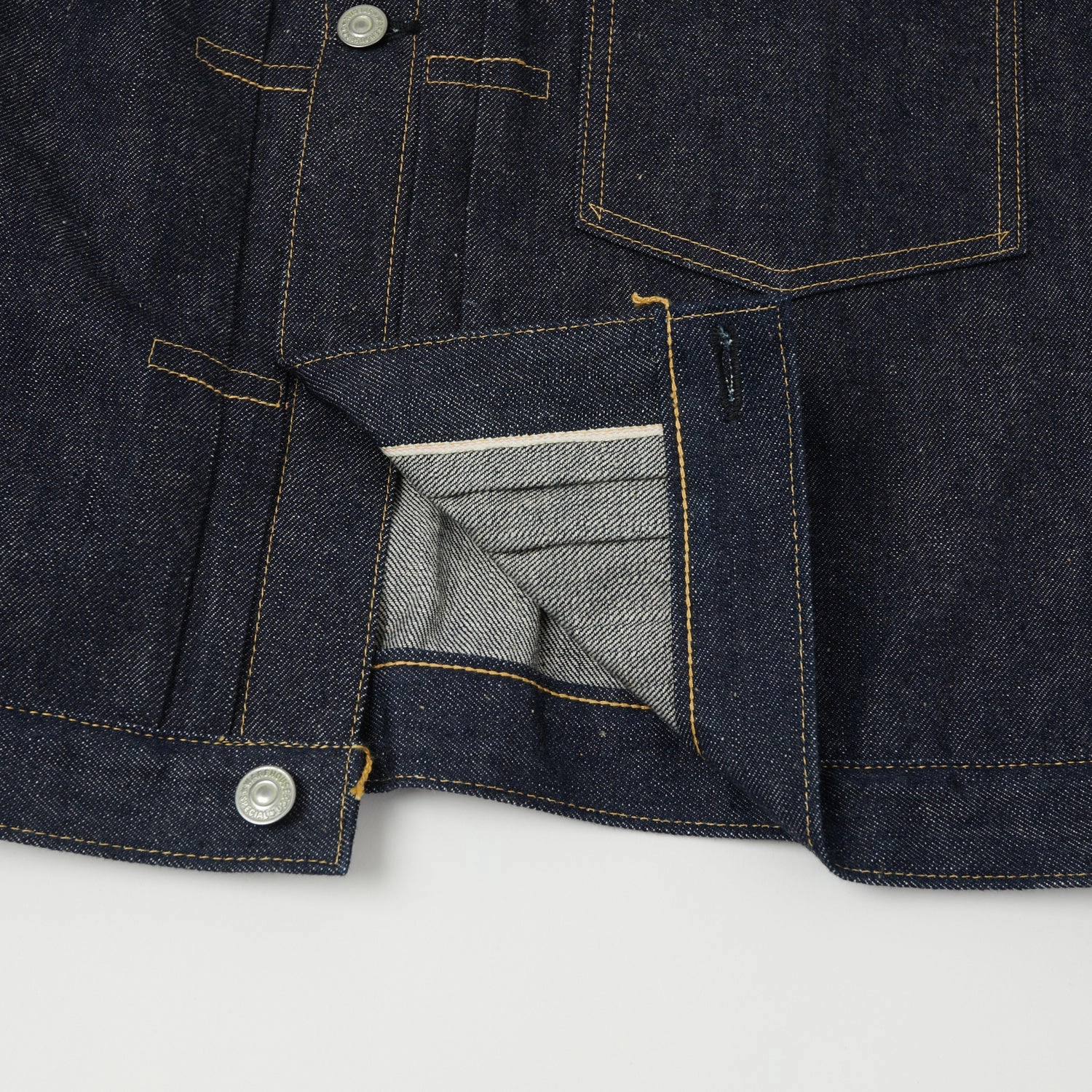 Warehouse & Co 2001XX (2000XX) 1947 Model Type I Denim Jacket - Raw Magnetic Closure System