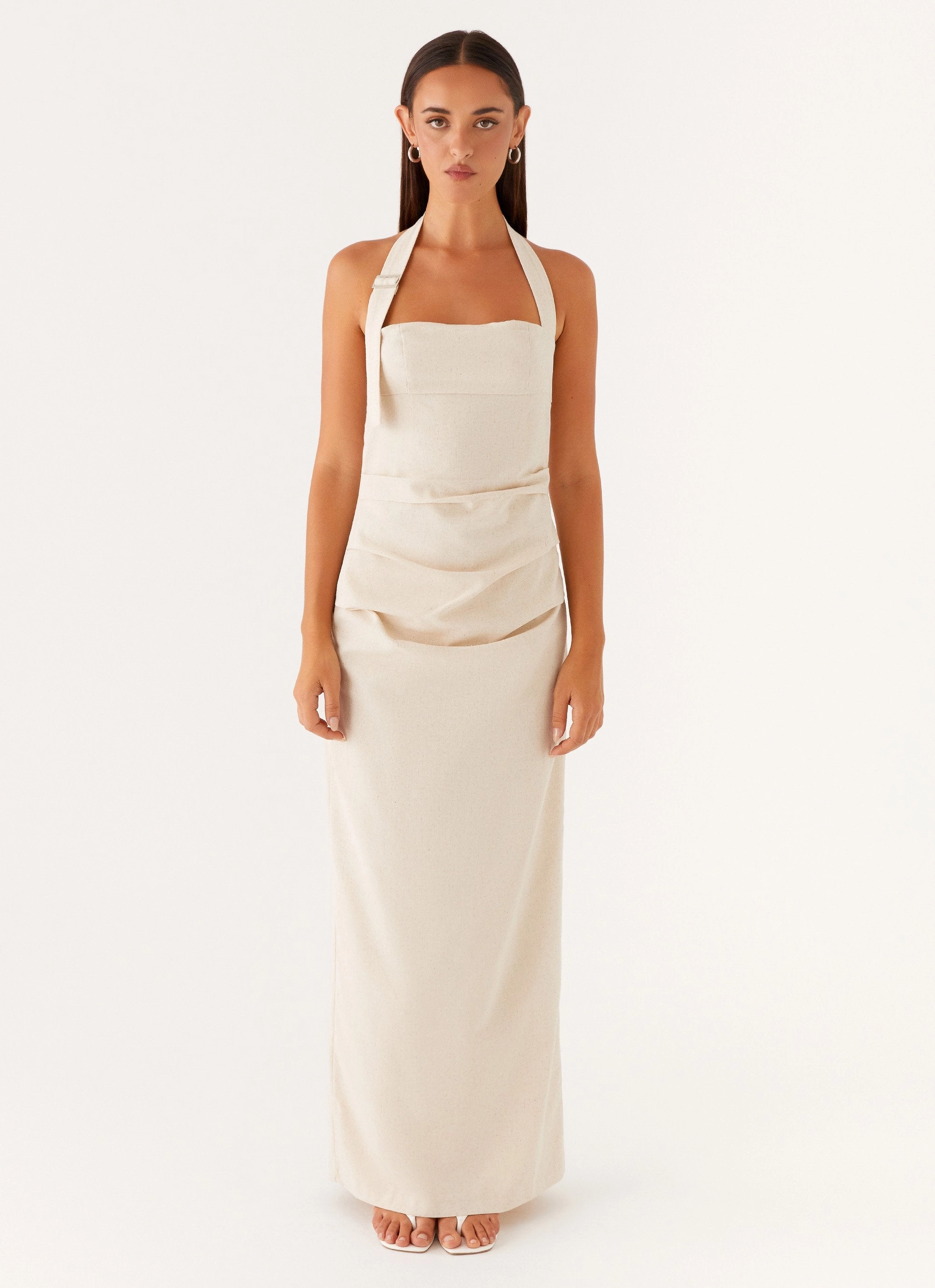 Playful design piece Rumour Has It Maxi Dress - Oatmeal