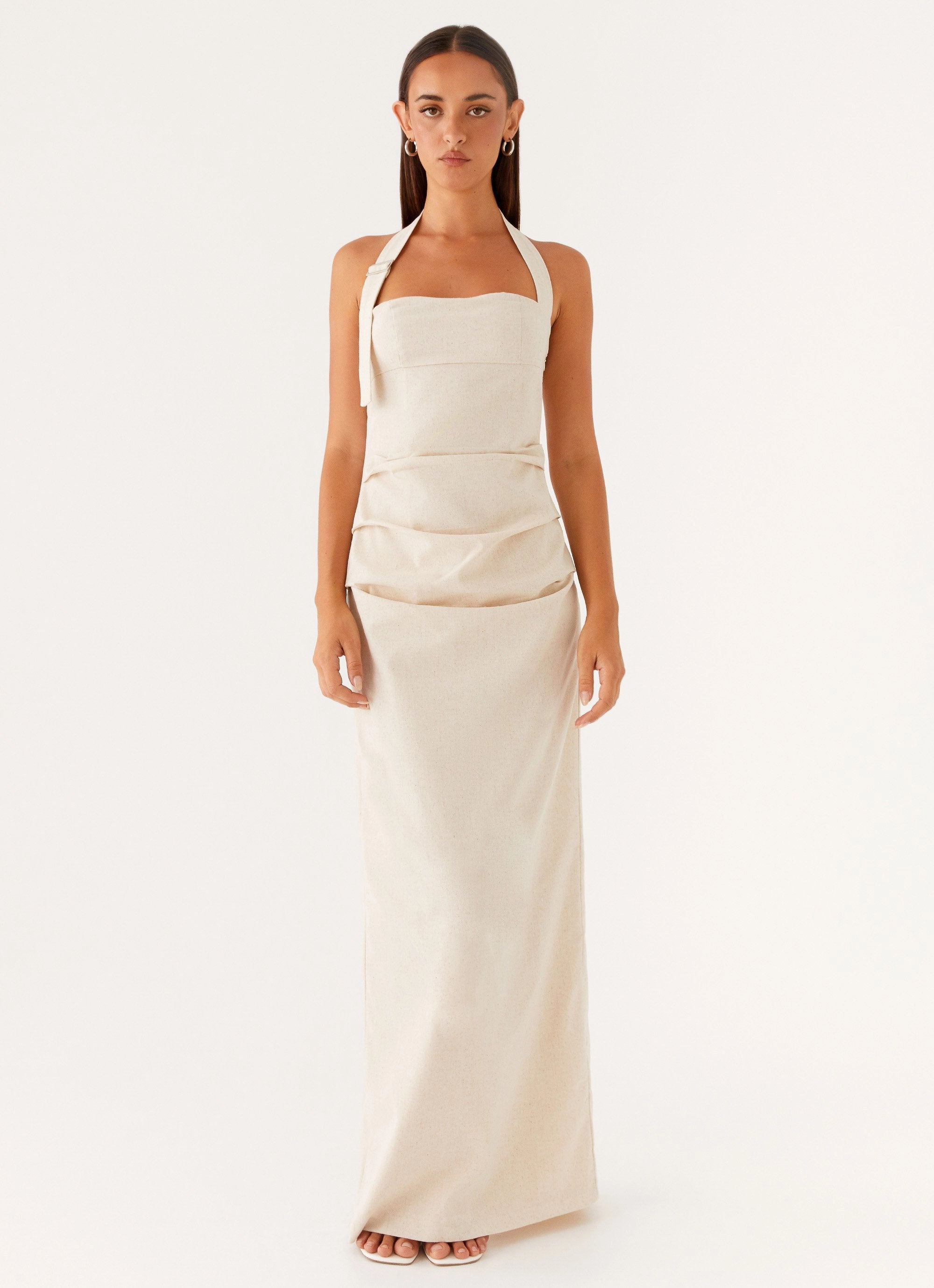 Lounge Vibes Seasonal Layering Rumour Has It Maxi Dress - Oatmeal