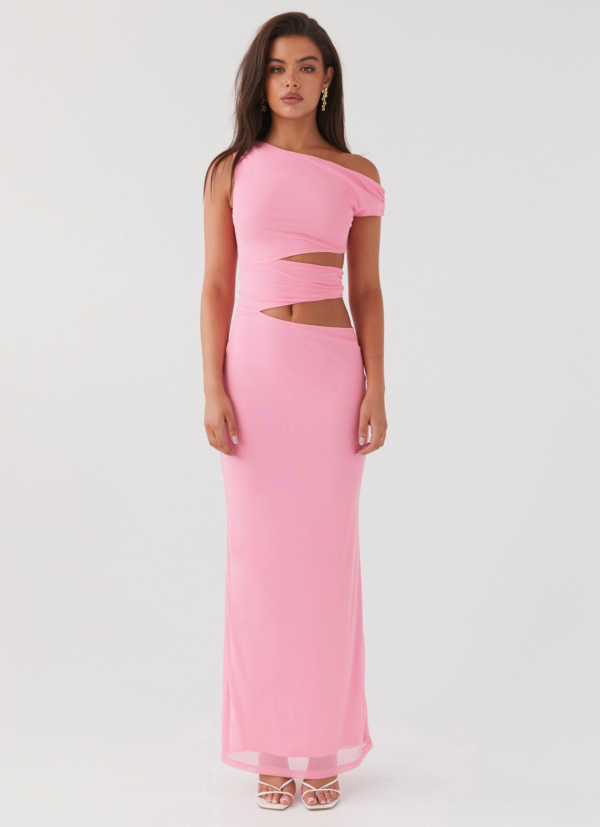 Margot One Shoulder Maxi Dress - Candy Love Glow