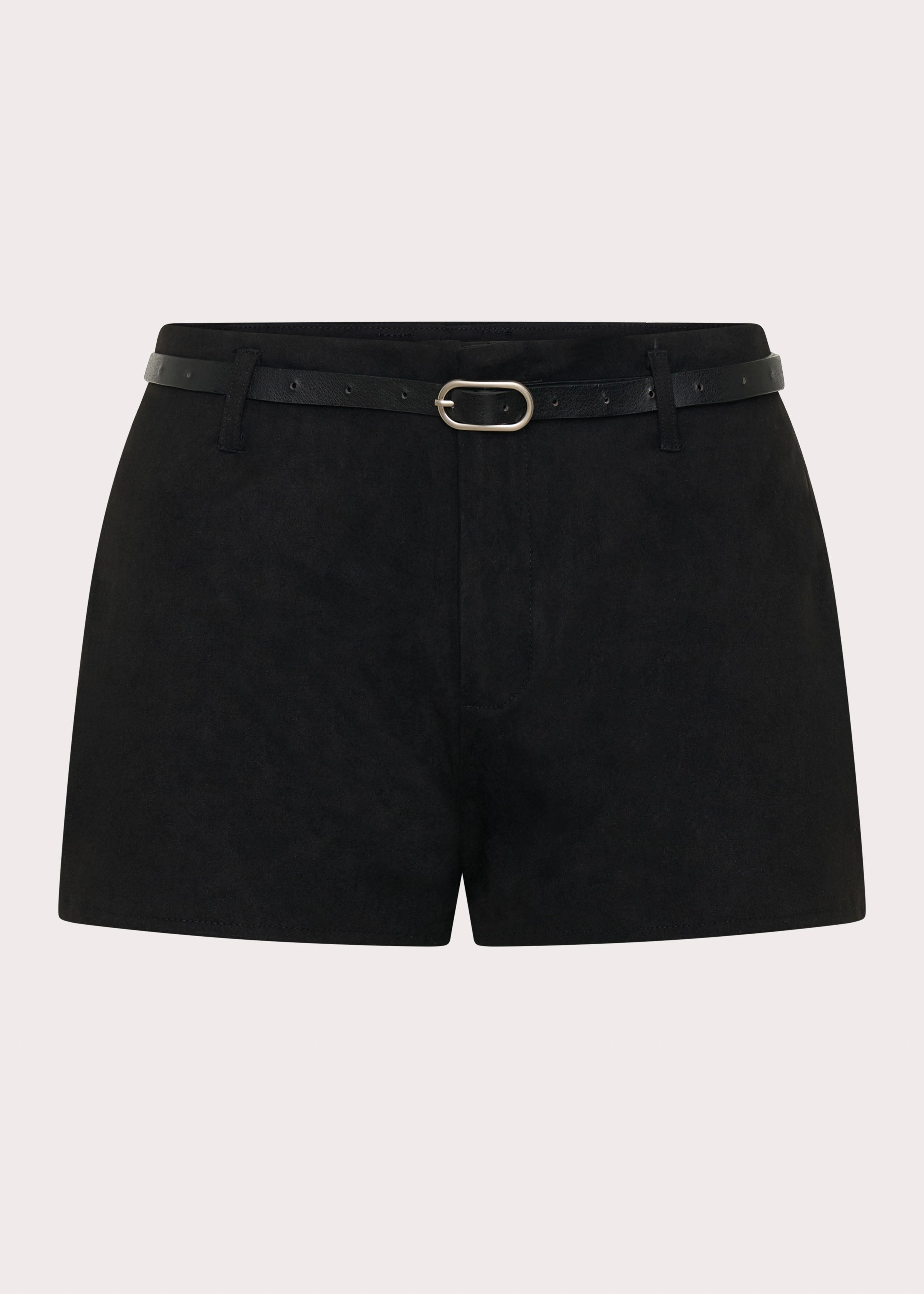 Katie Suede Mini Shorts - Black Chic Vibe Yoga Ready