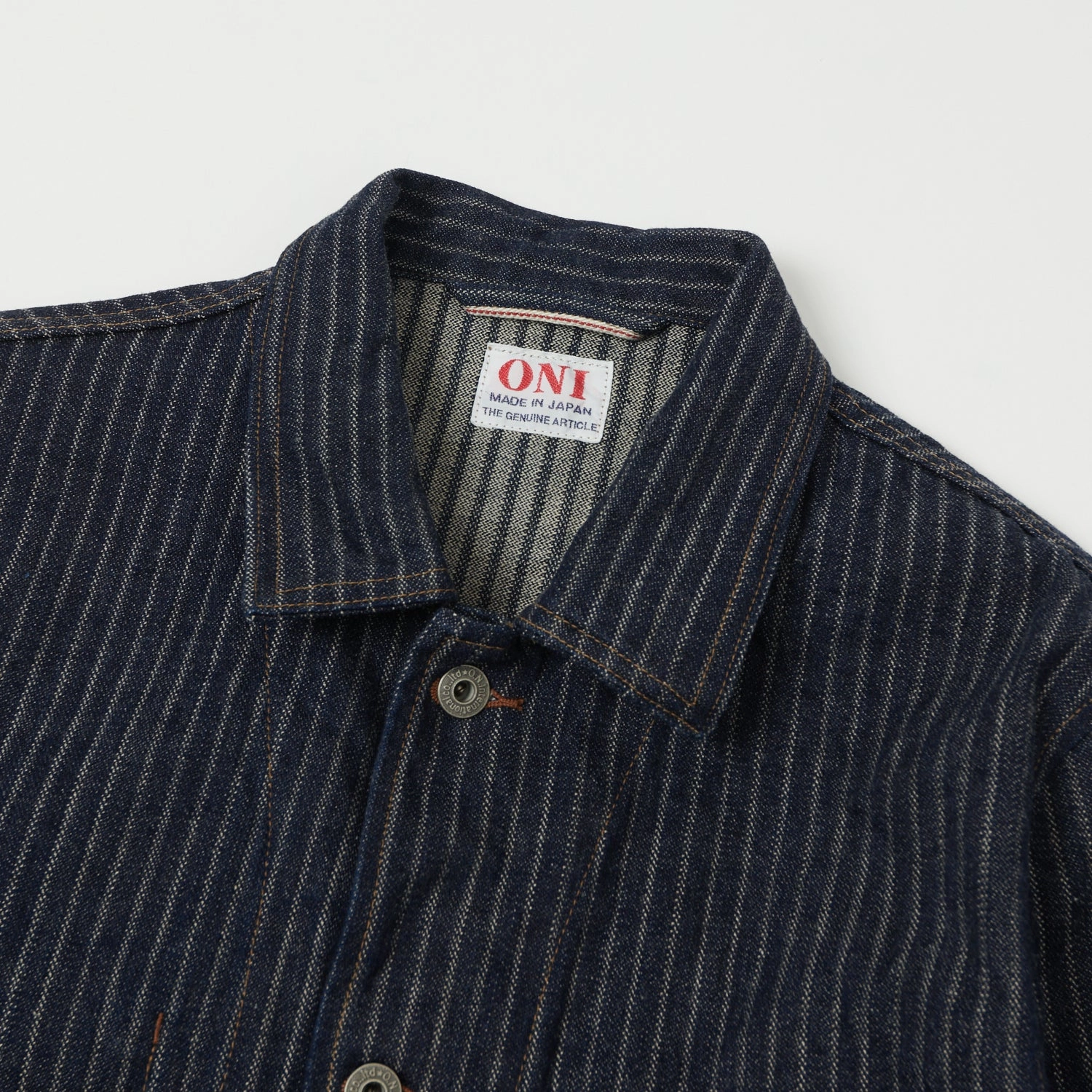 ONI Denim 03101-HJS 12oz Drop Needle Coverall Jacket - One Wash Midweight Layer Weekend Outing Wear