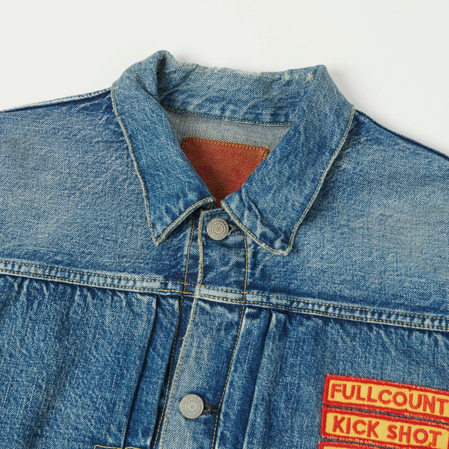 Full Count 2107HA Patched 13.7oz Type I Denim Jacket - 'Dartford' Wash Weather Ready