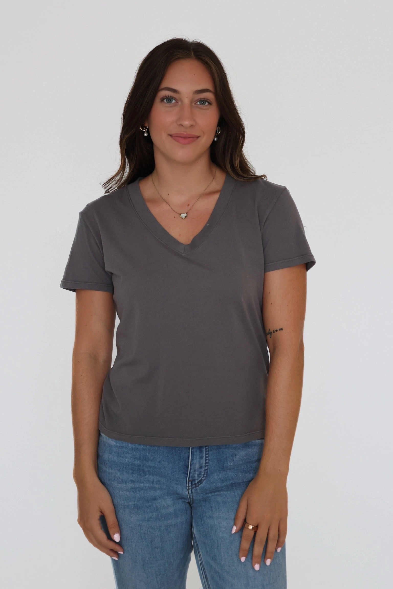 Reflective Safety Accents Weekdays V-Neck Tee