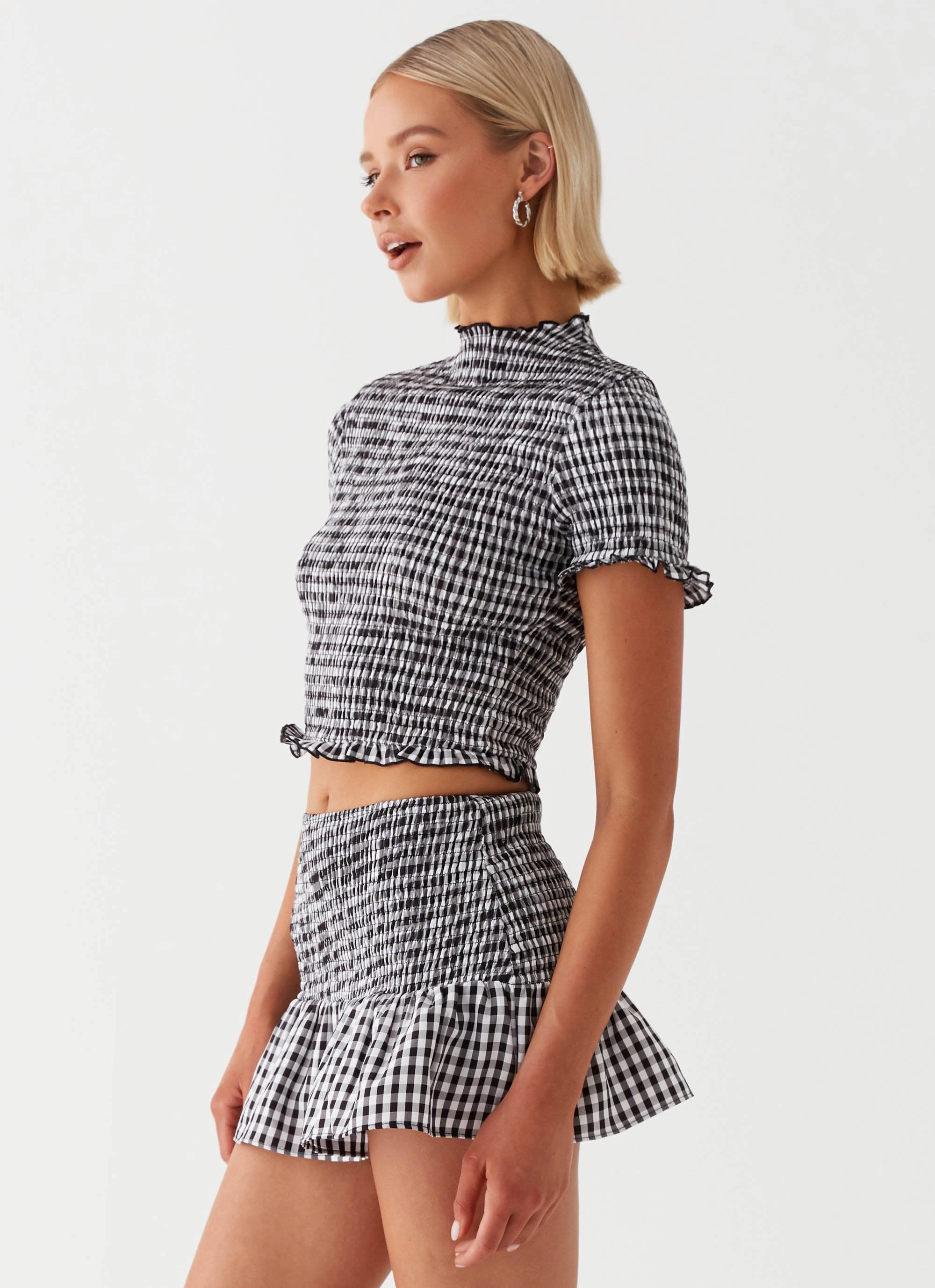 Sweetest Pie T-Shirt - Black Gingham Soft Breathable