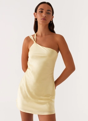 Elegant evening wear Lights Out Mini Dress - Yellow