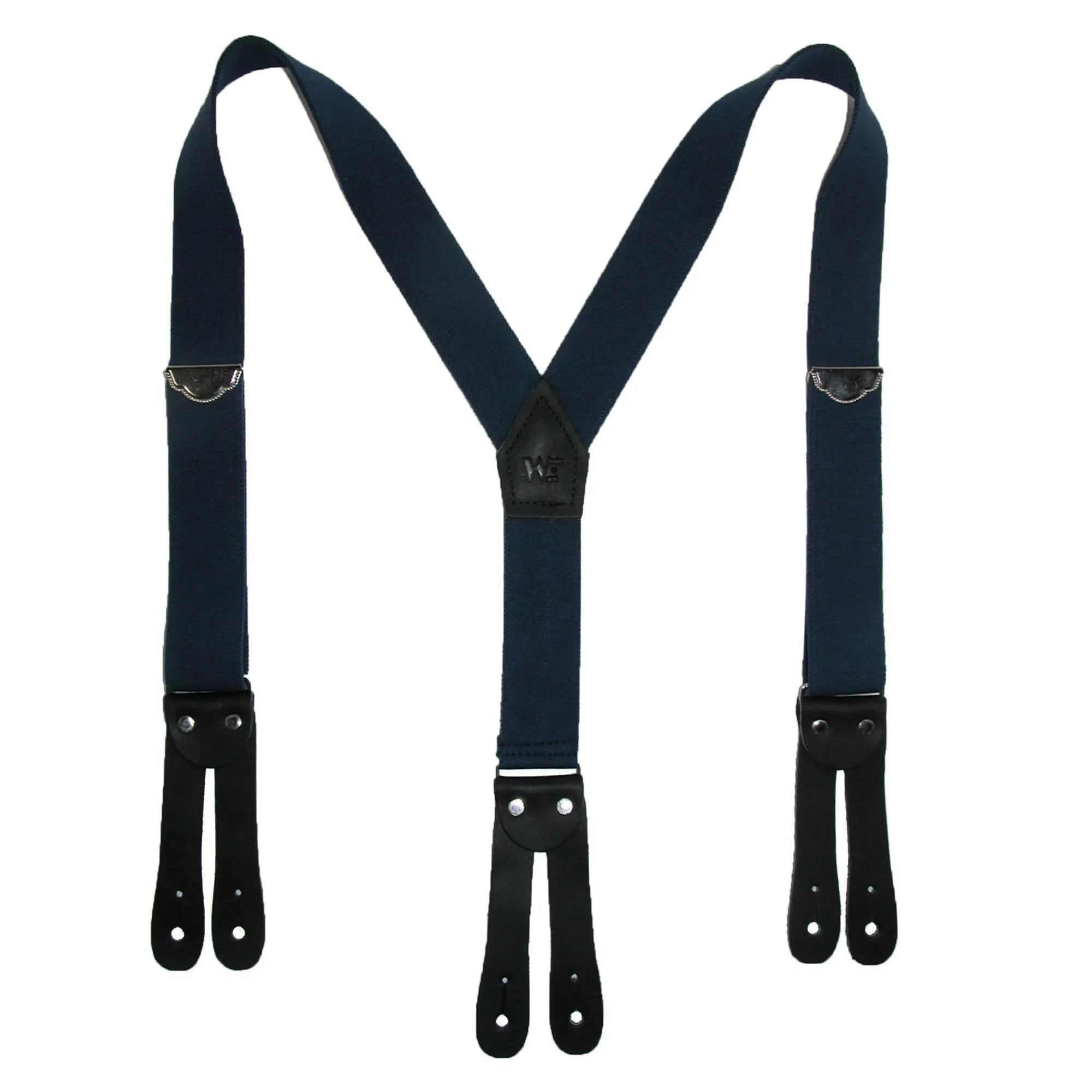 Welch Men's Elastic Button End Double Face Suspender with Bachelor Buttons