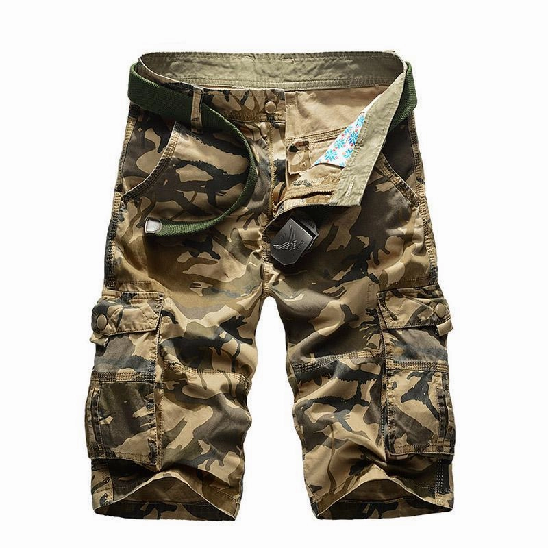 West Louis? Camouflage Cargo Shorts suede look