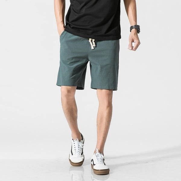 West Louis? Cotton Linen Summer Shorts Slim Motion Fit