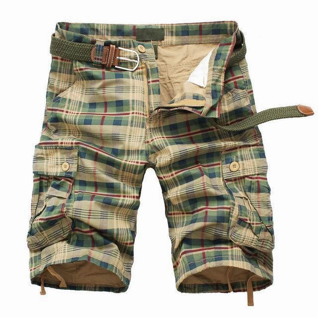 Multi Panel Construction West Louis? Fashion Plaid Shorts