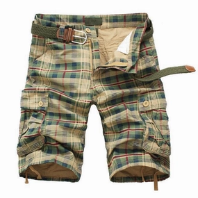 Multi Panel Construction West Louis? Fashion Plaid Shorts