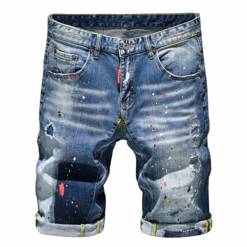 FoldOverClosure West Louis? High Street Holes Fit Jeans Shorts