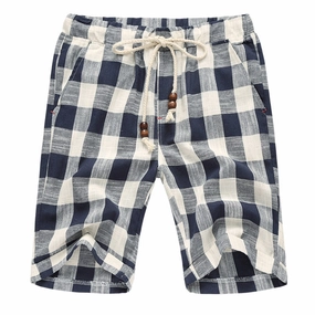 West Louis? Plaid Cotton Shorts formal alternative Everyday Basic