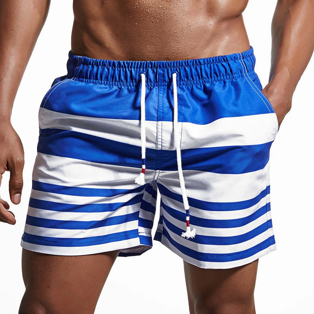 West Louis? Stripe Beach Wear Shorts easy-care item Anti Chafe Seamless