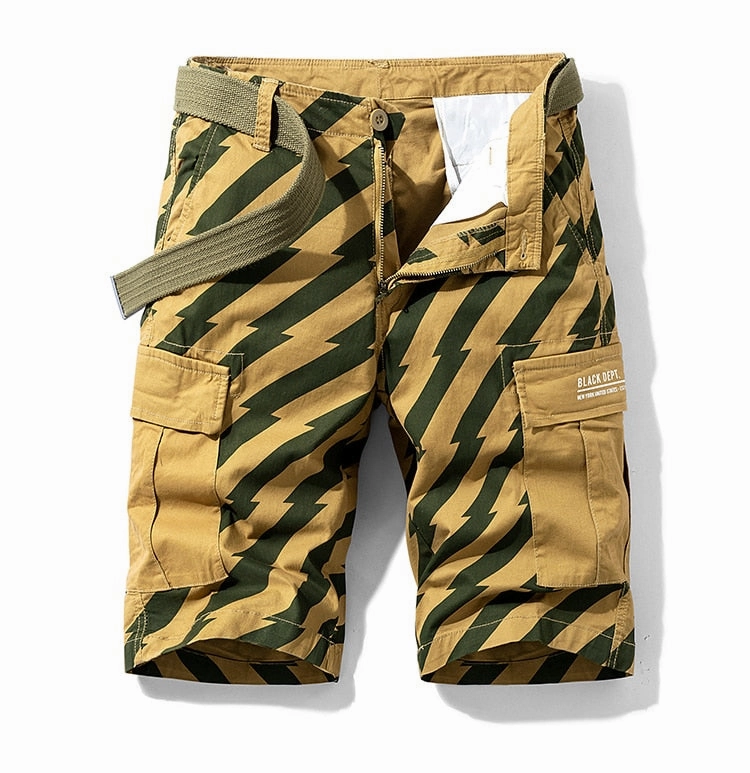 West Louis? Striped Fashion Twill Cotton Short Abrasion Dispersing Weave