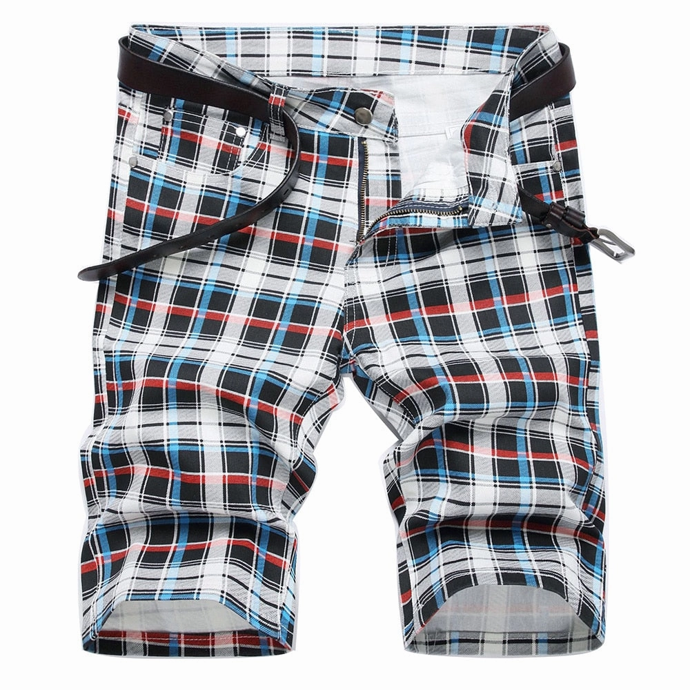 West Louis? Tartan Stretch Plaid Digital Print Shorts Outdoor Fit