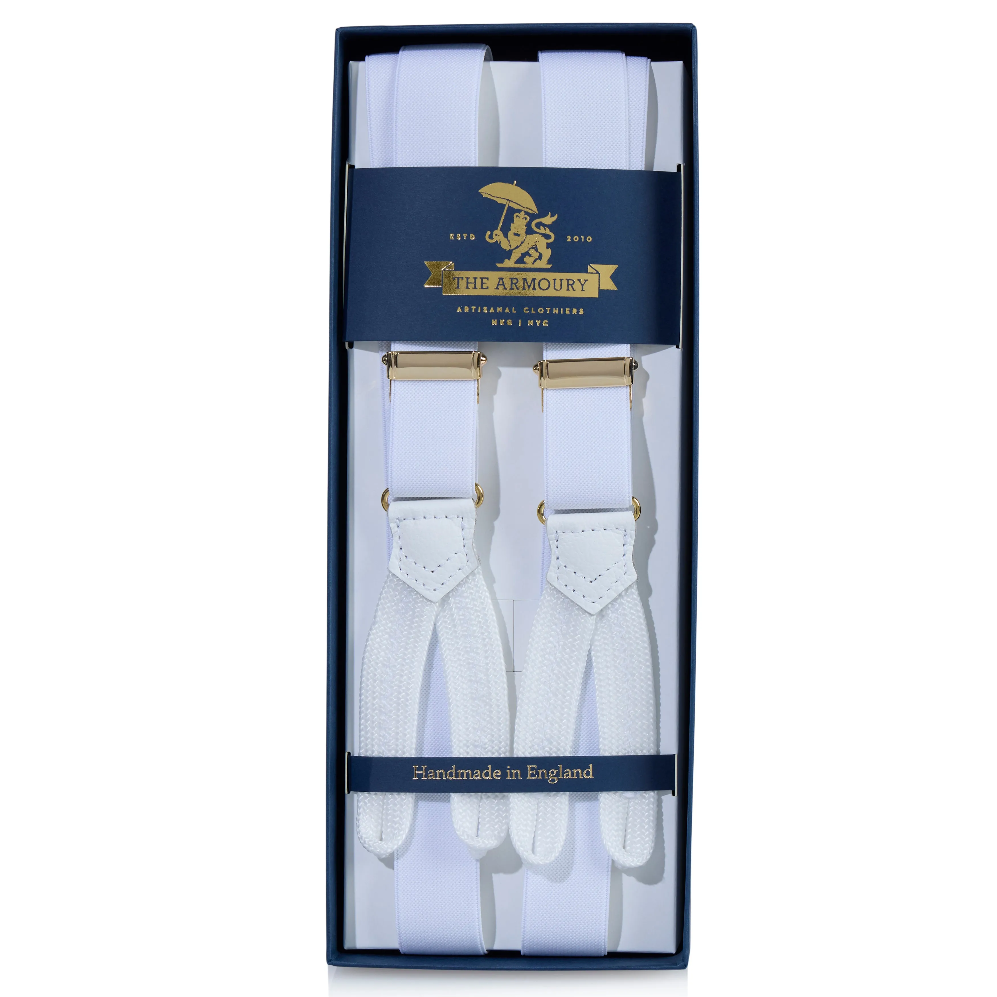 White Narrow Braces