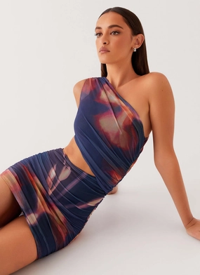 Addie Mini Dress - Midnight Bloom All-day Comfort