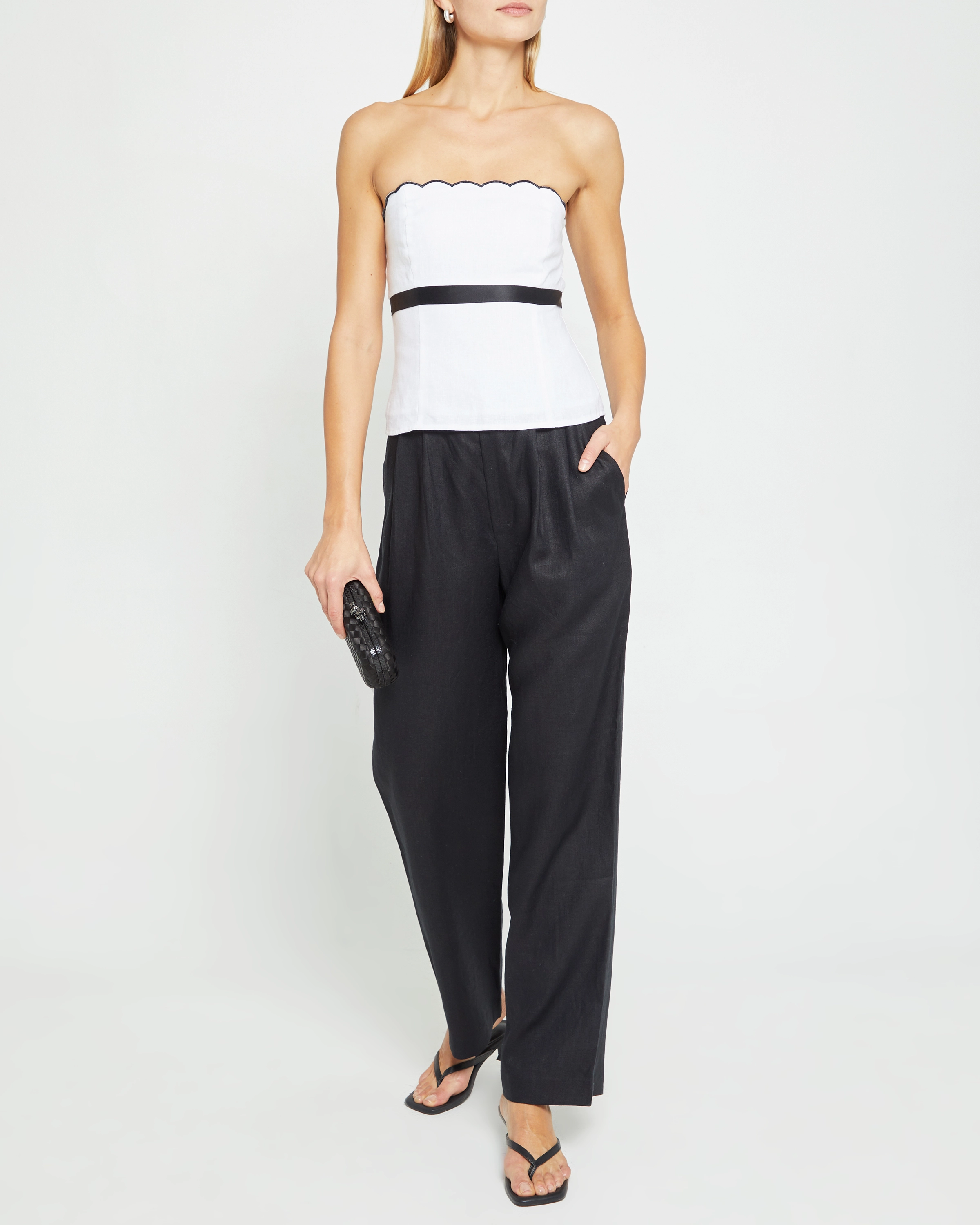 Will Linen Pant Chic casual Detachable belt