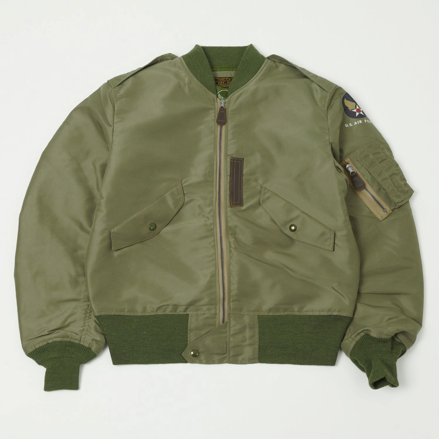 Buzz Rickson's L-2 'Reed Products Inc.' Flight Jacket - Olive Drab All Day Comfort Design