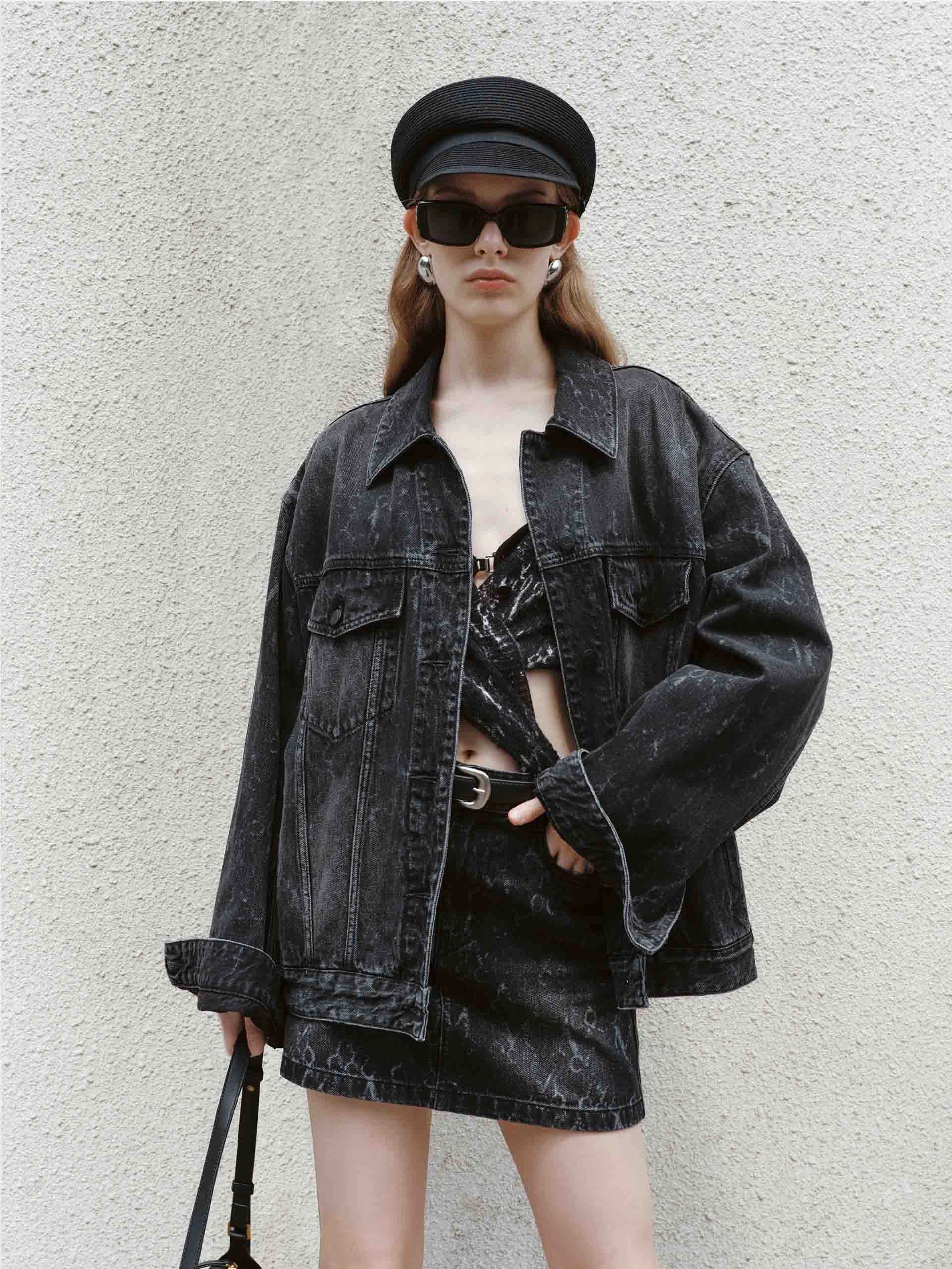 Monogram Denim Jacket Puffer Design