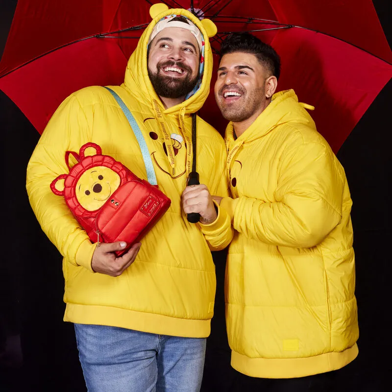 Winnie the Pooh Rainy Day Puffer Jacket Cosplay Mini Backpack by Loungefly